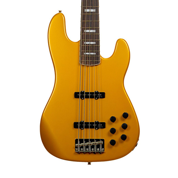 Markbass MB GV 5 Gloxy Serisi Aktif Manyetik Metallic Yellow 5 Telli Bas Gitar